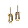 18K Tiffany HardWear Large Link Diamonds Earrings