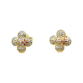 18K Louis Vuitton Vivienne Diamond Earrings
