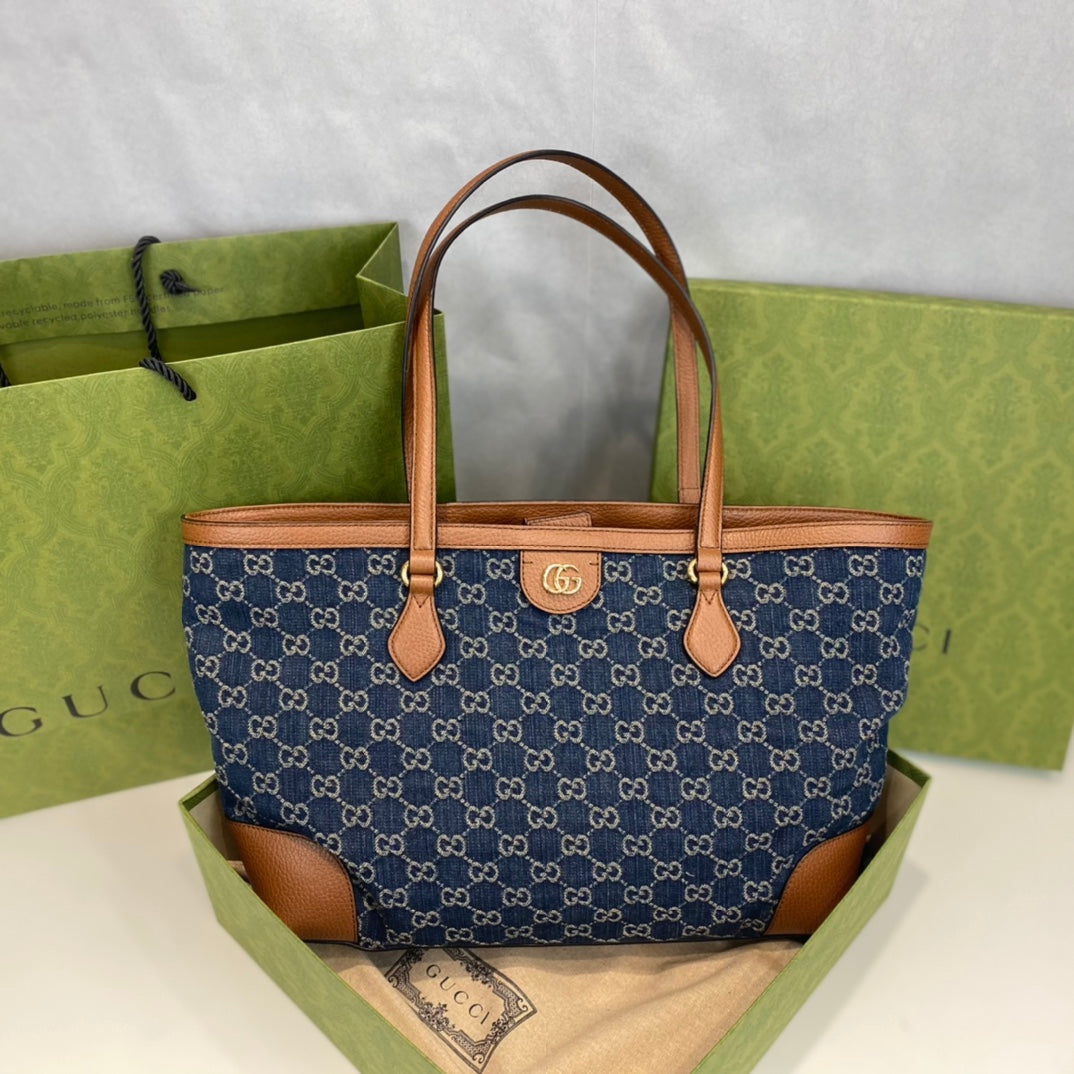 Gucci Black Denim Shopping Bag – 631685